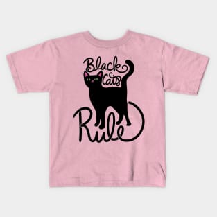 Black Cats Rule Kids T-Shirt